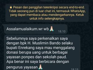 Waspada! Penipu Catut Nama Bupati Enrekang Minta Sumbangan Lewat WA