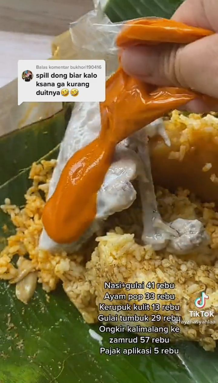 Beli Nasi Padang Pagi Sore, TikToker Ini Habiskan Rp 178 Ribu Sekali Makan!