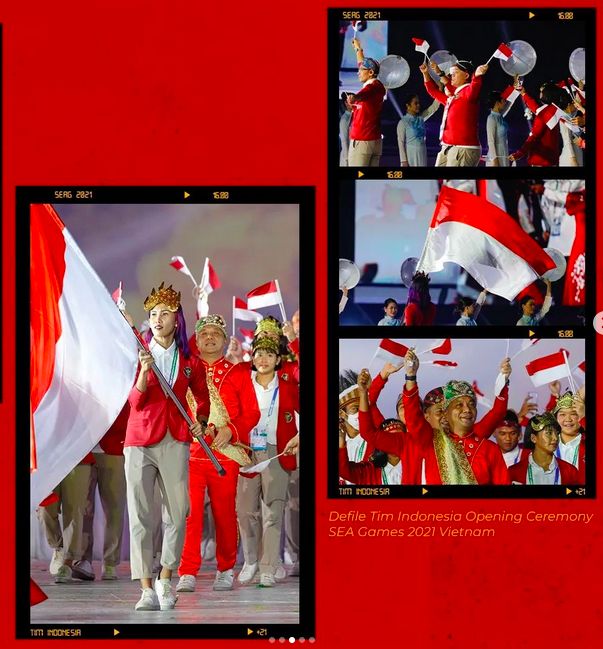 Defile Indonesia di SEA Games 2021