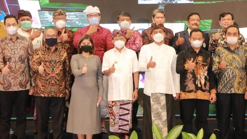 Gubernur Bali Wayan Koster dalam acara Deklarasi Bersama Mewujudkan Peradaban Baru Penyiaran Melalui Informasi Berkualitas pada, Kamis (12/5/2022) pagi di Nusa Dua, Badung.