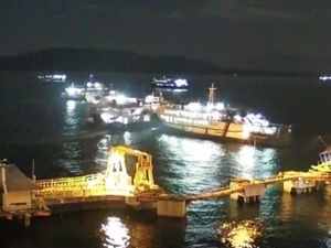 Dua Kapal Tabrakan di Pelabuhan Ketapang Banyuwangi