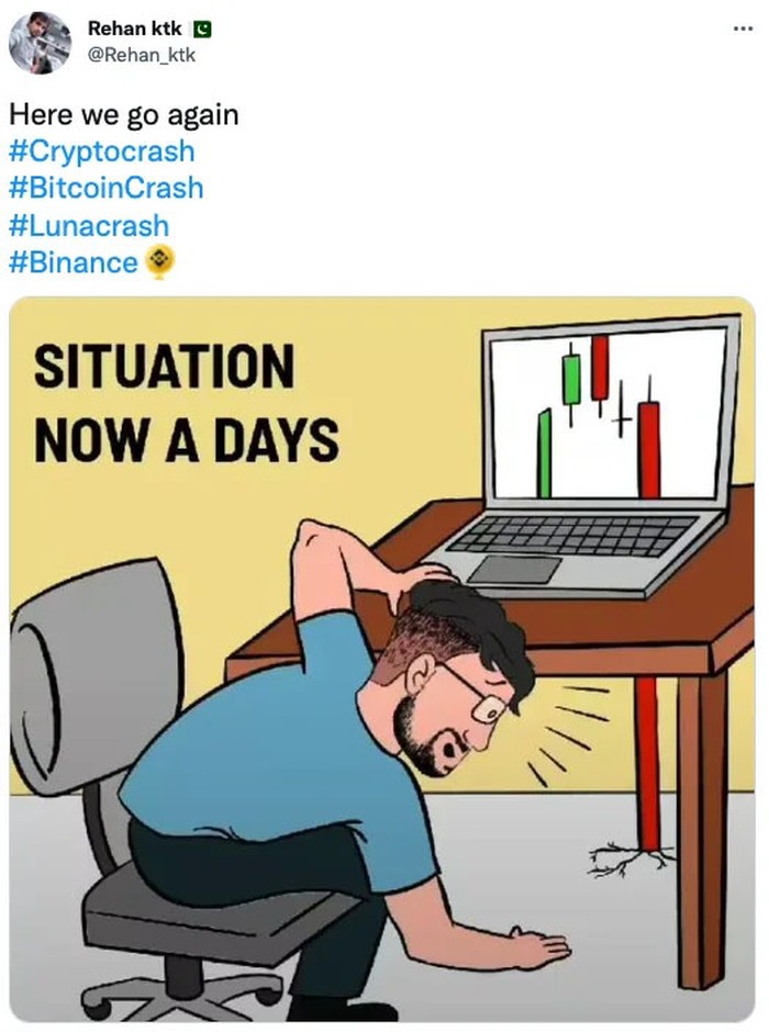 Kocak! Meme Anjloknya Terra LUNA Bertebaran Kondisi pasar kripto sedang buruk. Beberapa aset kripto diketahui mengalami penurunan yang cukup tajam. Misalnya, belakangan ini yang trending ada harga aset kripto Terra (LUNA) yang telah turun lebih dari 99% di pasar perdagangan.