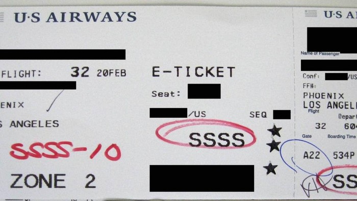 Kode SSSS di Boarding Pass