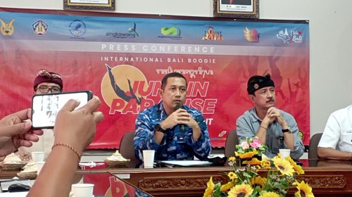 Konferensi pers Bali International Boogie 2022 di Dinas Pariwisata Provinsi Bali.