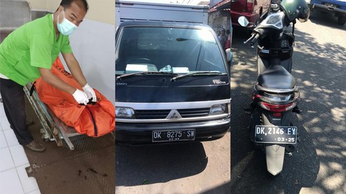 Korban kecelakaan maut di Denpasar dan barang bukti kendaraan yang diamankan pihak kepolisian