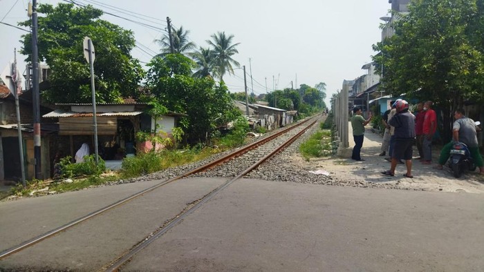 Lokasi tempat perlintasan sebidang yang tewaskan wanita di Ramanuju, Cilegon