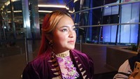 Marshanda tampil stunning dengan rambut berwarna merah. Foto: Noel/detikcom