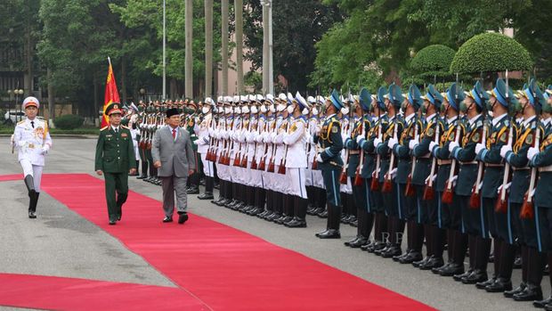 Menhan Prabowo Subianto kunker ke Vietnam.