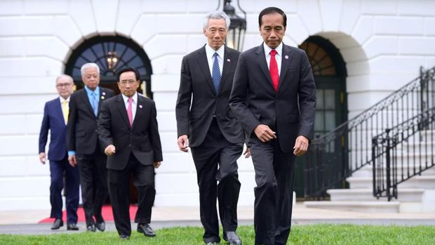 Presiden Joko Widodo (Jokowi) bertemu dengan Presiden Amerika Serikat (AS) Joe Biden dalam acara jamuan santap malam di Gedung Putih, Washington DC, Amerika Serikat, Kamis (12/5/2022) malam waktu setempat atau Jumat (13/5/2022) pagi waktu Indonesia.