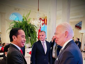 Jokowi Dapat Kehormatan Pimpin Balasan Toast Biden di Jamuan Makan Malam