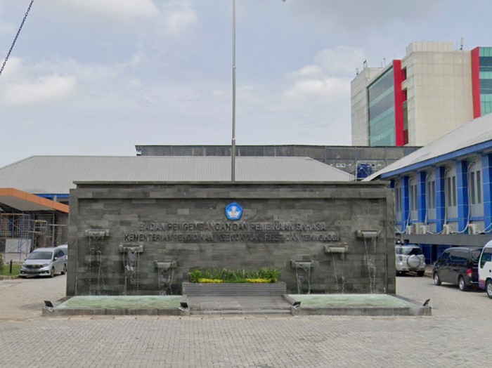 Gedung Badan Pengembangan dan Pembinaan Bahasa Kemendikbud Ristek (dok Google Maps)