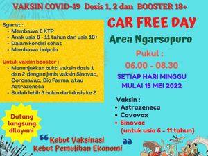 Besok CFD Perdana di Solo saat Pandemi, Ada Vaksinasi di Ngarsopuro