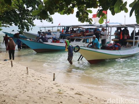 Pantai Ujung Gelam, Karimunjawa, Sabtu (14/5/2022).