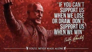 Semboyan abadi fans Liverpool berkumandang lagi. Foto: (Twitter)