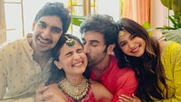 Alia Bhatt merayakan sebulan pernikahannya dengan Ranbir Kapoor. (Foto: dok. Instagram @shaheenb) 