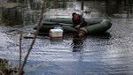 Penampakan Banjir di Ukraina, Berhasil Halau Pasukan Rusia Masuk Kiev