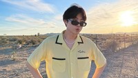 Suho EXO sedang ada Los Angeles beberapa hari terakhir ini. Perjalanannya mulai dari di dalam pesawat hingga mendarat diabadikan lewat Instagram. (Foto: dok. Instagram @kimjuncotton) 