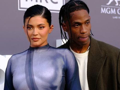 US socialite Kylie Jenner and partner US rapper Travis Scott attend the 2022 Billboard Music Awards at the MGM Grand Garden Arena in Las Vegas, Nevada, May 15, 2022. (Photo by Maria Alejandra CARDONA / AFP) (Photo by MARIA ALEJANDRA CARDONA/AFP via Getty Images)