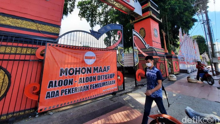 Alun-Alun Kota Blitar ditutup selama pemeliharaan sarana-prasarana