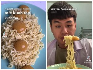 Unik! TikToker Ini Ciptakan Mie Kuah yang Bisa Pecah di Mulut