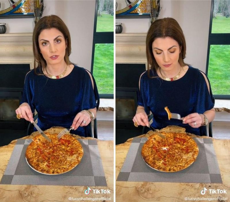 Etiket makan pizza