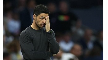 Mengecewakan, Aretata dan tim gagal masuk 4 besar. Kembali tidak ada Liga Champions, tulis netizen ini. Foto: Twitter