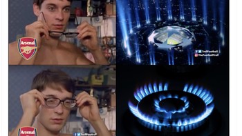 Fans Arsenal tampaknya kembali harus rela timnya harus berada di Europa League, bukan Liga Champions. Foto: Twitter