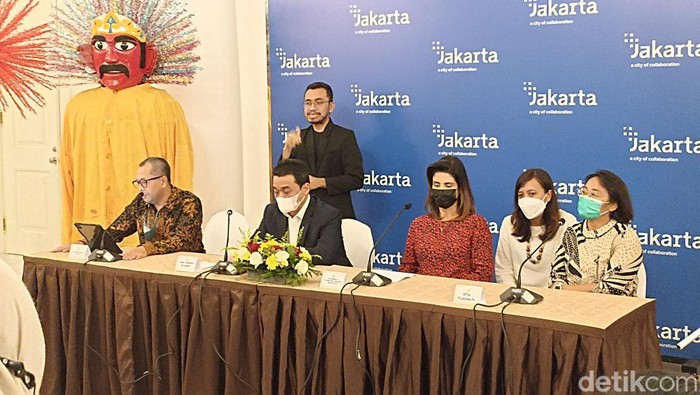 Riza dalam konferensi pers bersama Delegasi Komite Eksekutif dan Panitia Pelaksana IPA World Congress 2022 di Pendopo Balai Kota DKI Jakarta