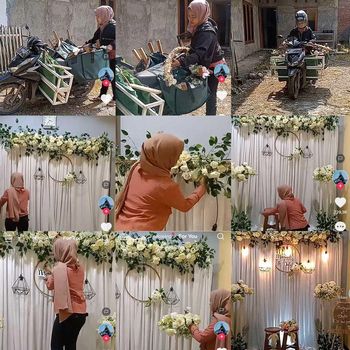 Wanita yang membuka bisnis jasa dekorasi @asihmawarda.