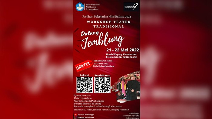 Workshop kesenian Dalang Jemblung di Purbalingga.