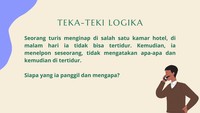 Bagaimana bisa menelpon orang tanpa mengatakan apa-apa bisa membuat turis tersebut tertidur?