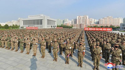 Tentara Korut Dikerahkan untuk Perangi Covid-19, Begini Potretnya
