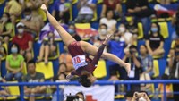 Pada edisi sebelumnya, Rifda meraih emas di salah satu nomor artistik putri yaitu vault. (Zabur Karuru/AntaraFoto)