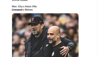 Di laga terakhir, City akan melawan Aston Villa dan Liverpool melawan Wolves. Foto: Twitter