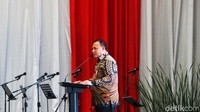 Ketua Komisi Pemberantasan Korupsi (KPK) Firli Bahuri memberikan sambutan di hadapan puluhan pimpinan partai politik (parpol).