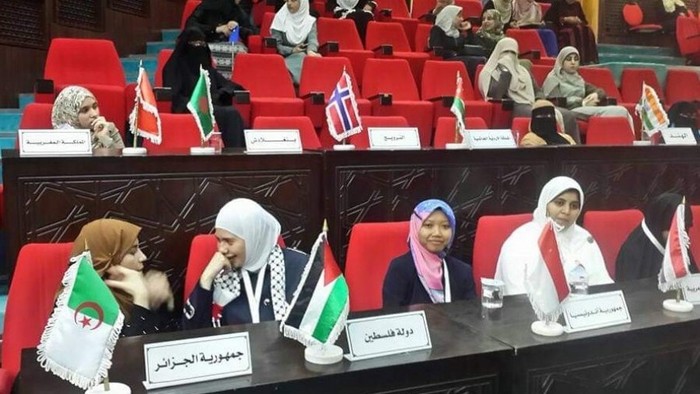 Rifdah Farnidah, dosen IIQ Jakarta saat berkompetisi hafalan Al Quran 30 juz di Nigeria.