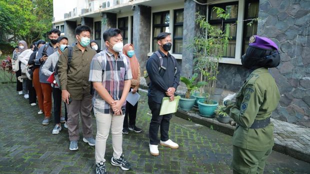 Suasana UTBK di Kampus Unpad.