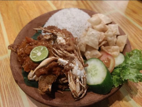 Tampilan menu Baby Crab Geprek di APP X Cabe Lalah