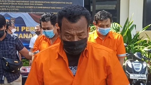 Teman Kopka Nyoman, I Wayan Sudarma, yang kini ditahan dan disidik di Polres Tabanan.