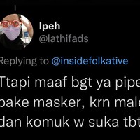 Cewek-cewek pasti relate banget sama alasan yang satu ini deh. Kalau pakai masker kan lumayan jadi bisa menghemat makeup, bener nggak nih? Foto: Twitter