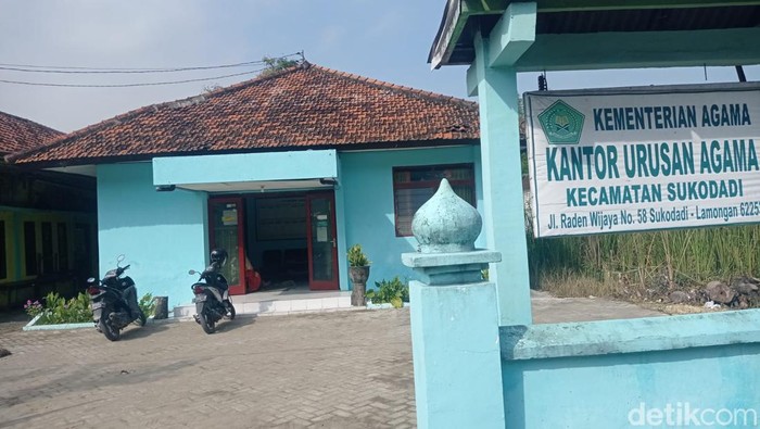 Aula KUA Sukodadi tempat ditemukannya seorang pemuda terbujur kaku