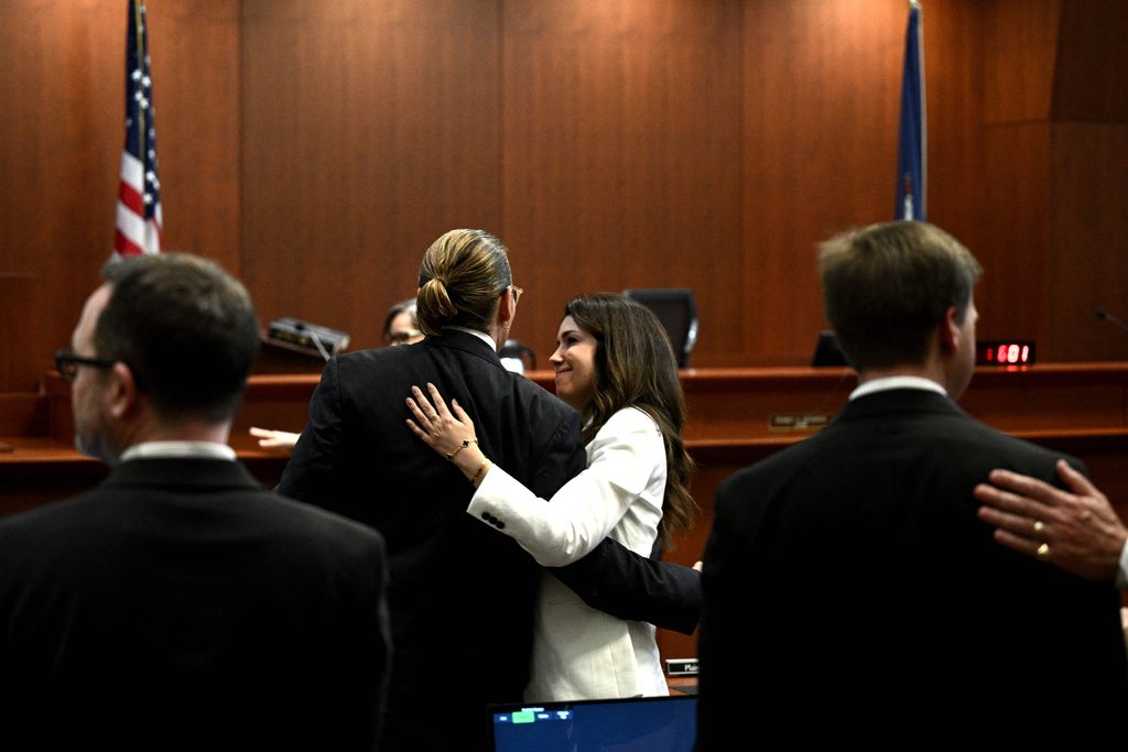 Attorney Camille Vasquez, attorney for actor Johnny Depp, appears in the courtroom at the Fairfax County Circuit Courthouse in Fairfax, Virginia on April 18, 2022. - Depp sued his ex-wife Amber Heard for libel in Fairfax County Circuit Court after she wrote an op-ed piece in The Washington Post in 2018 referring to herself as a public figure representing domestic abuse. (Photo by Steve Helber / POOL / AFP) (Photo by STEVE HELBER/POOL/AFP via Getty Images)