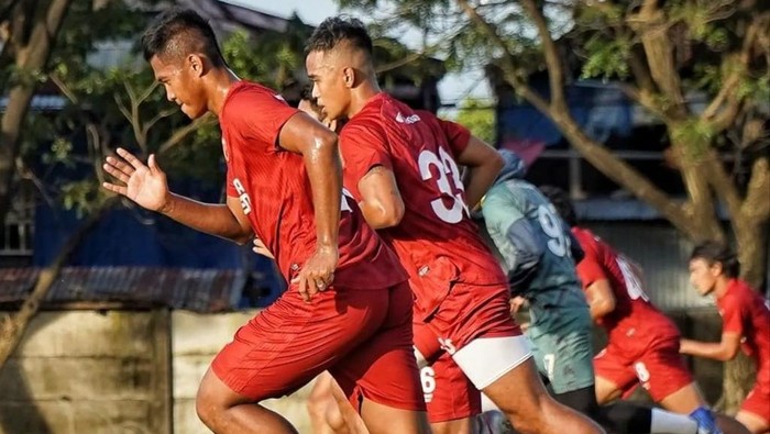 Latihan PSM Makassar menyambut laga uji coba.
