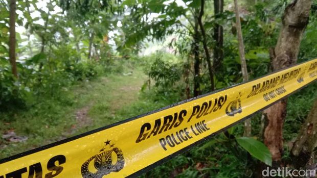 Lokasi penemuan mayat gadis ABG yang ternyata korban pembunuhan, di Desa Kaliputih, Kecamatan Alian, Kebumen, Kamis (19/5/2022).