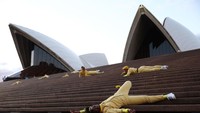 Pementasan itu adalah tarian khusus yang dibuat oleh perusahaan seni tari asal Western-Sydney WE ARE HERE.  Foto: Getty Images/Mark Metcalfe