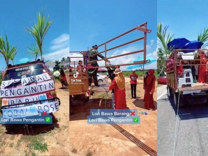 Viral pengantin diiringi menggunakan truk terbuka. Viral pengantin diiringi menggunakan truk terbuka.