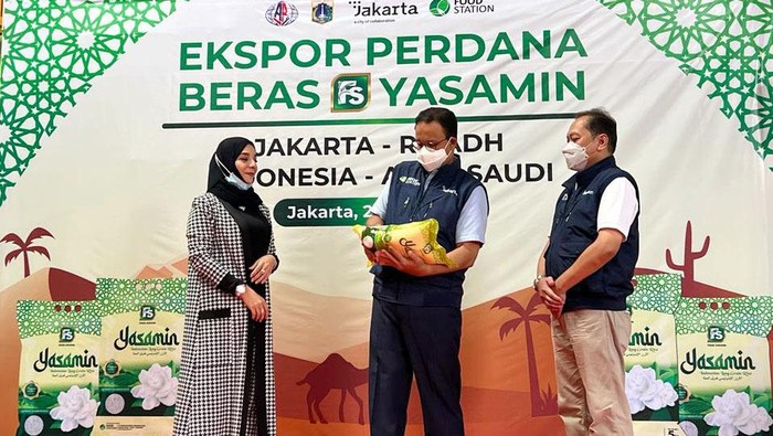 Keren! Beras DKI di Ekspor ke Arab Saudi Bertepatan dengan Hari Kebangkitan Nasional, Pemprov DKI Jakarta melalui BUMD PT Food Station Tjipinang Jaya menggelar ekspor perdana beras FS Yasamin ke Arab Saudi.