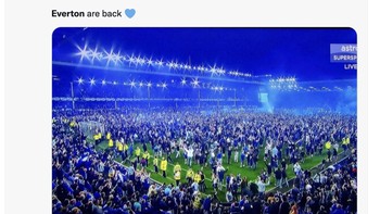 Fans telah mendukung tim ini dengan cara yang tak pernah kusaksikan sebelumnya di klub manapun, tulis netizen ini. Foto: Twitter