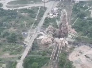 Penampakan Jembatan di Luhansk yang Diledakkan Pasukan Ukraina