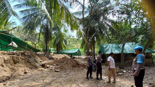 Penertiban tambang emas illegal di Desa Prabu Kecamatan Pujut Lombok Tengah, NTB
